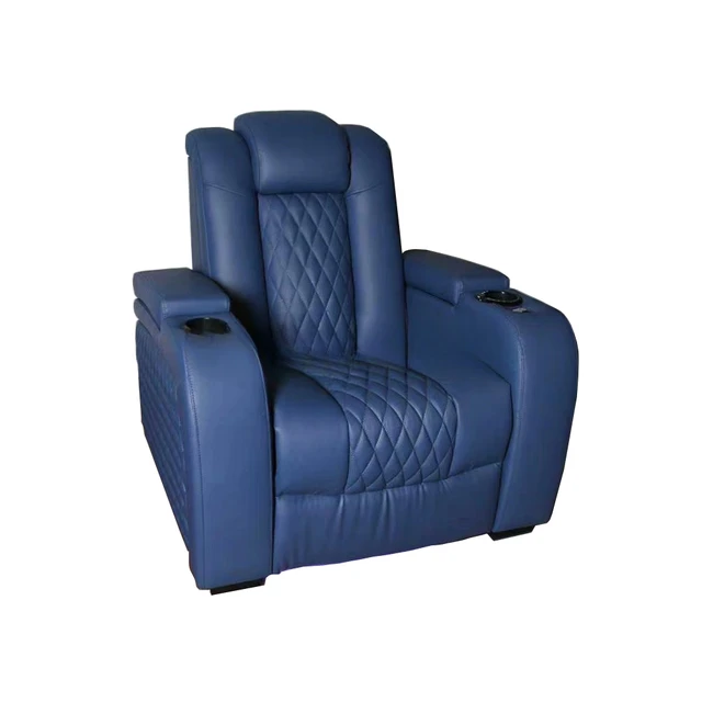 navy blue recliner