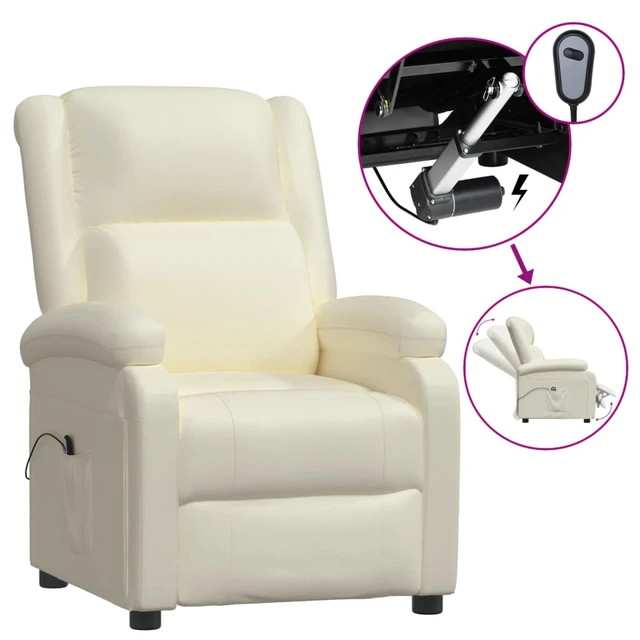 white leather recliner