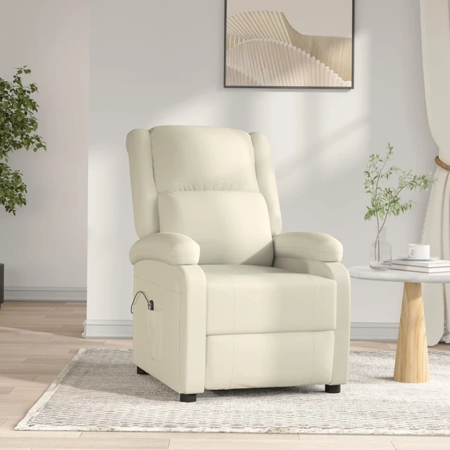 white leather recliner