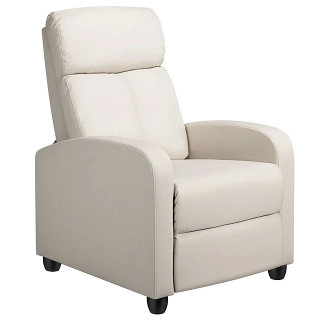 white leather recliner