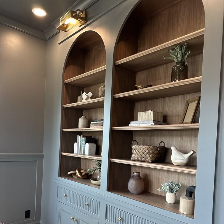 elegant built-in bookcase