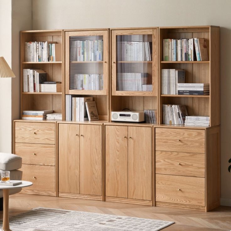 bookcase with cabinet