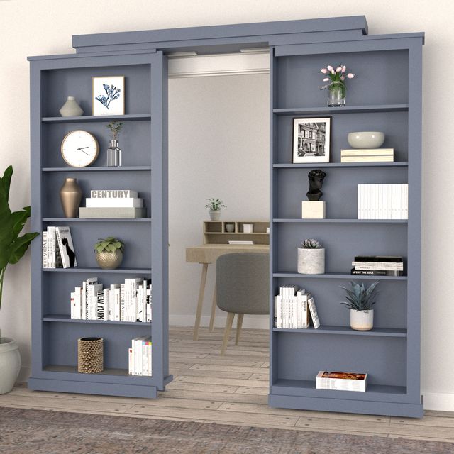 modern sliding door bookcase