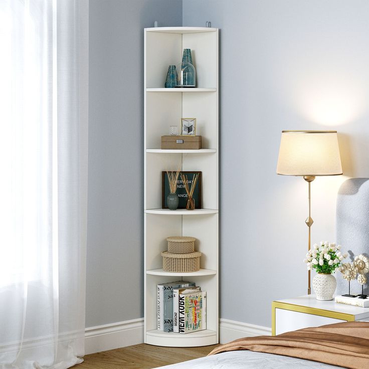 narrow bookshelf