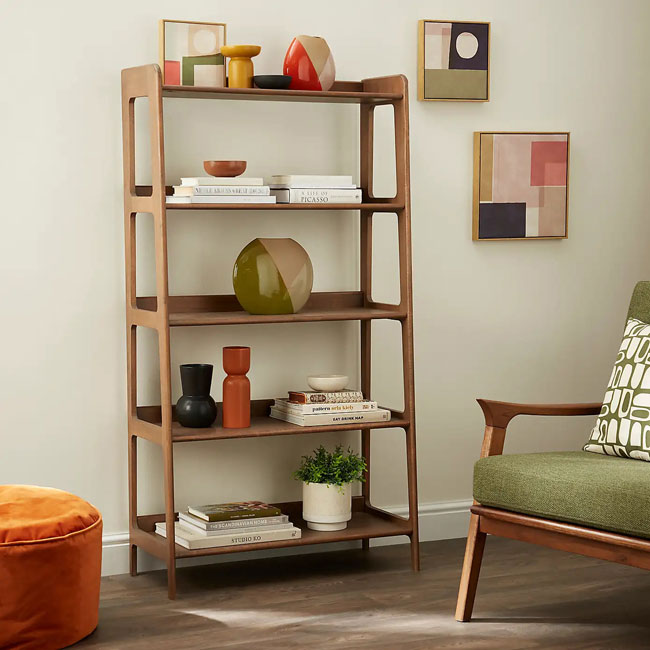 mango wood bookcase