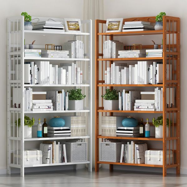 floor to ceiling bookcase around window