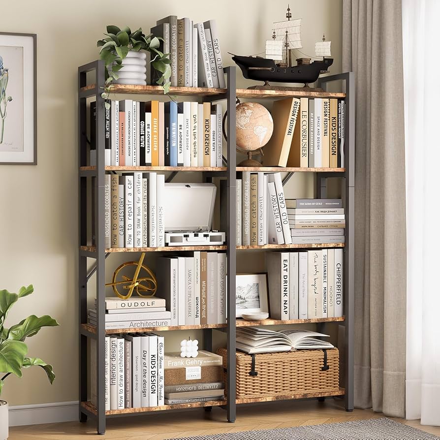 floor to ceiling bookcase around window