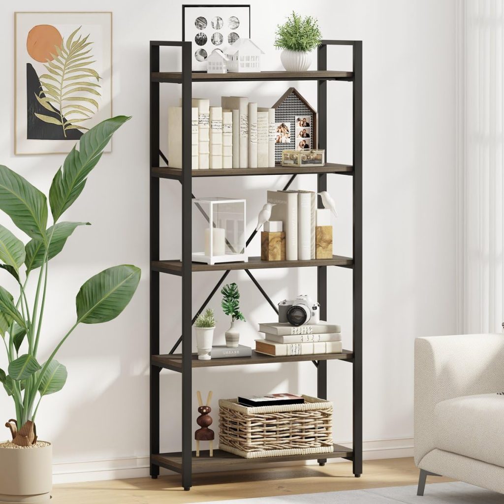 floor to ceiling bookcase around window